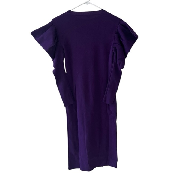 Area Stars NWT Puff Long Sleeve Knit Midi Dress in Purple Size Small - Picture 6 of 12
